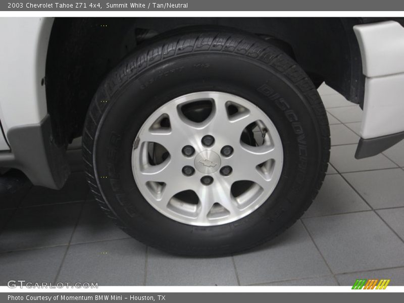 Summit White / Tan/Neutral 2003 Chevrolet Tahoe Z71 4x4