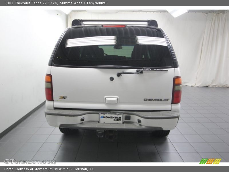 Summit White / Tan/Neutral 2003 Chevrolet Tahoe Z71 4x4