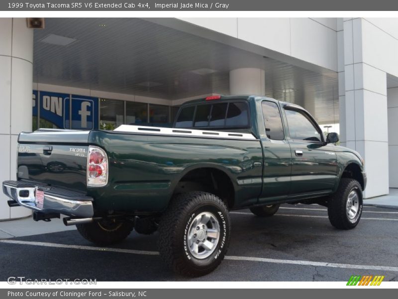 Imperial Jade Mica / Gray 1999 Toyota Tacoma SR5 V6 Extended Cab 4x4
