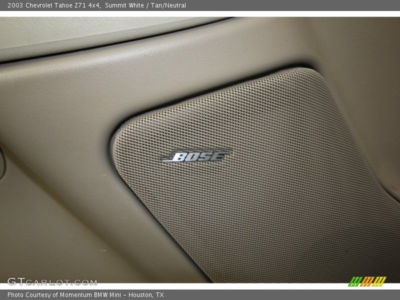 Summit White / Tan/Neutral 2003 Chevrolet Tahoe Z71 4x4