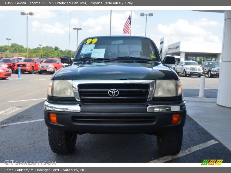 Imperial Jade Mica / Gray 1999 Toyota Tacoma SR5 V6 Extended Cab 4x4
