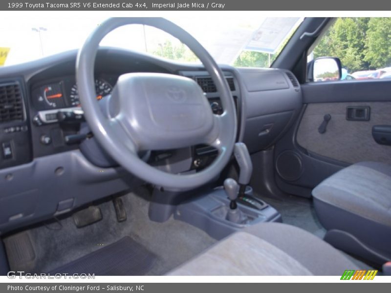 Imperial Jade Mica / Gray 1999 Toyota Tacoma SR5 V6 Extended Cab 4x4