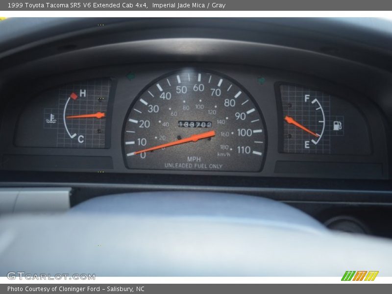 Imperial Jade Mica / Gray 1999 Toyota Tacoma SR5 V6 Extended Cab 4x4