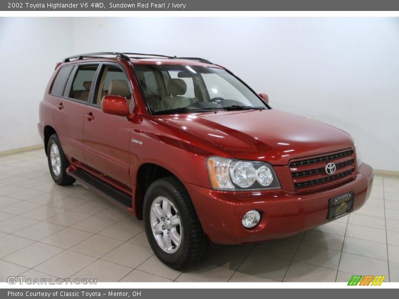 Sundown Red Pearl / Ivory 2002 Toyota Highlander V6 4WD