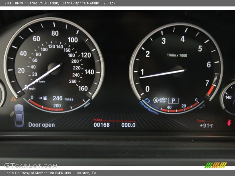 Dark Graphite Metallic II / Black 2013 BMW 7 Series 750i Sedan