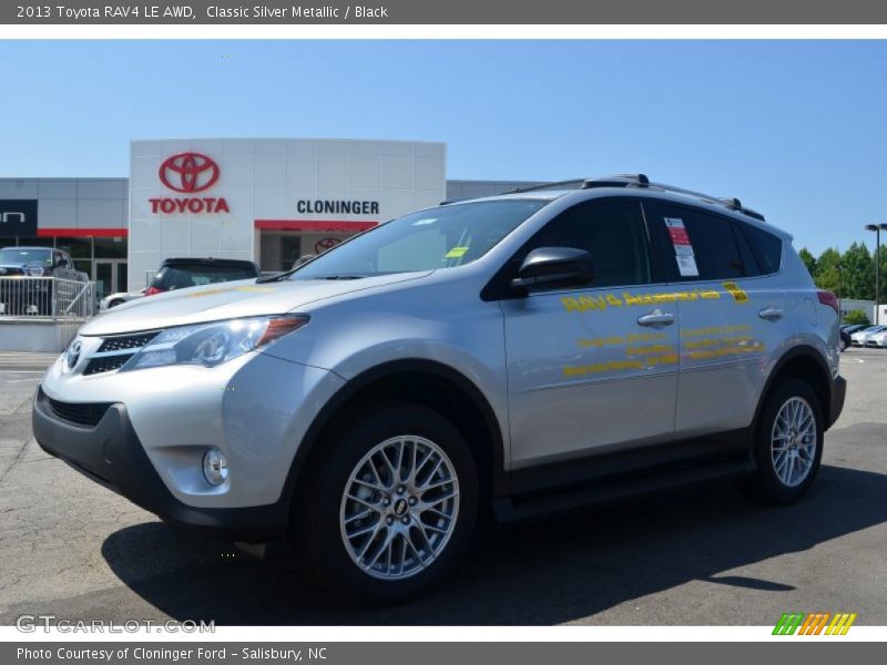 Classic Silver Metallic / Black 2013 Toyota RAV4 LE AWD