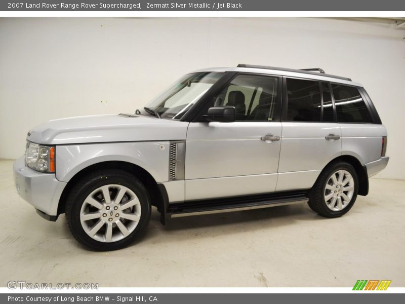 Zermatt Silver Metallic / Jet Black 2007 Land Rover Range Rover Supercharged