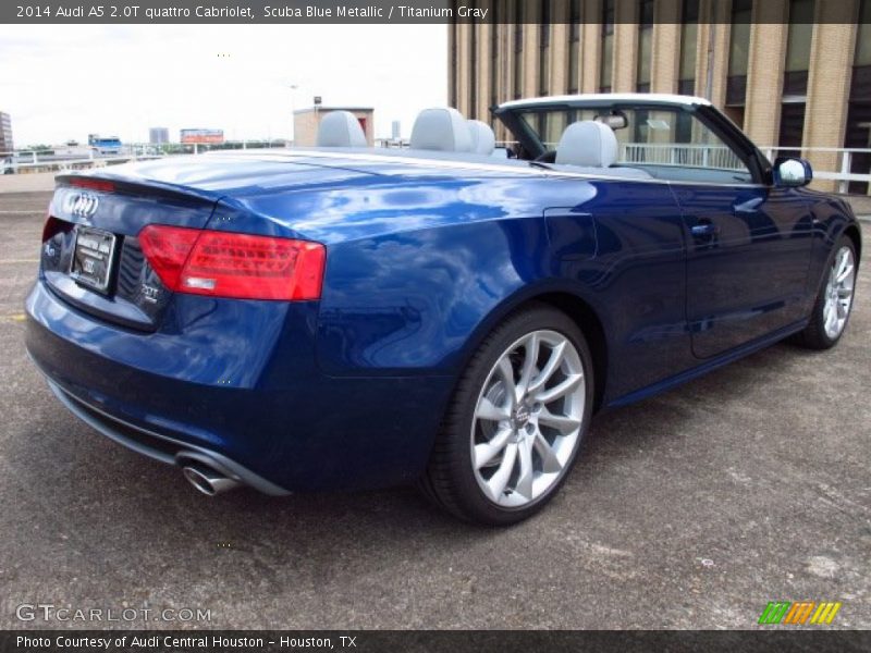 Scuba Blue Metallic / Titanium Gray 2014 Audi A5 2.0T quattro Cabriolet