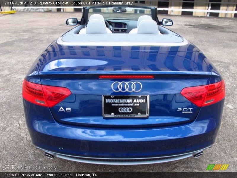 Scuba Blue Metallic / Titanium Gray 2014 Audi A5 2.0T quattro Cabriolet
