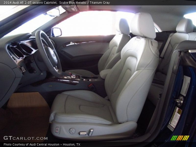 Scuba Blue Metallic / Titanium Gray 2014 Audi A5 2.0T quattro Cabriolet