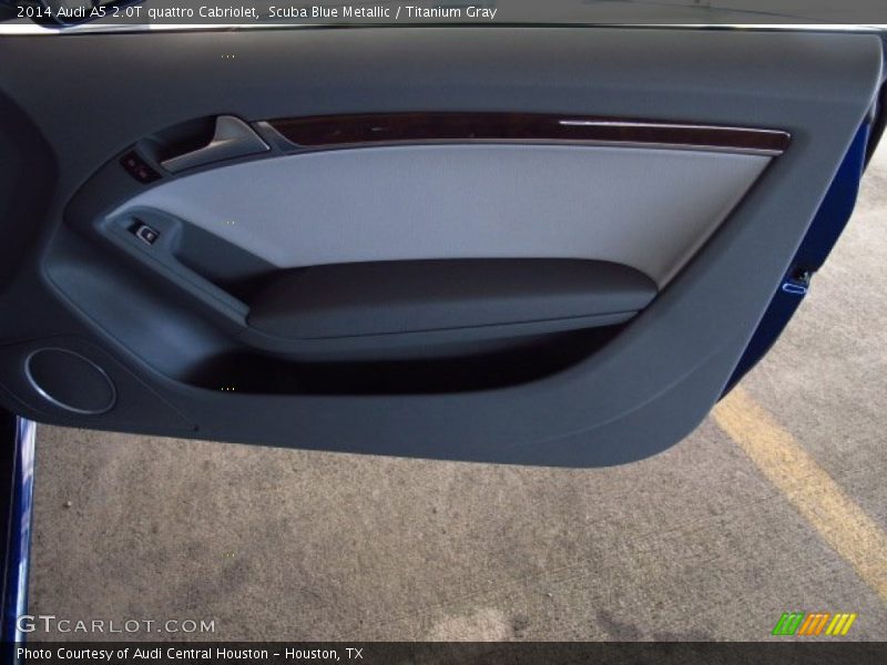 Scuba Blue Metallic / Titanium Gray 2014 Audi A5 2.0T quattro Cabriolet