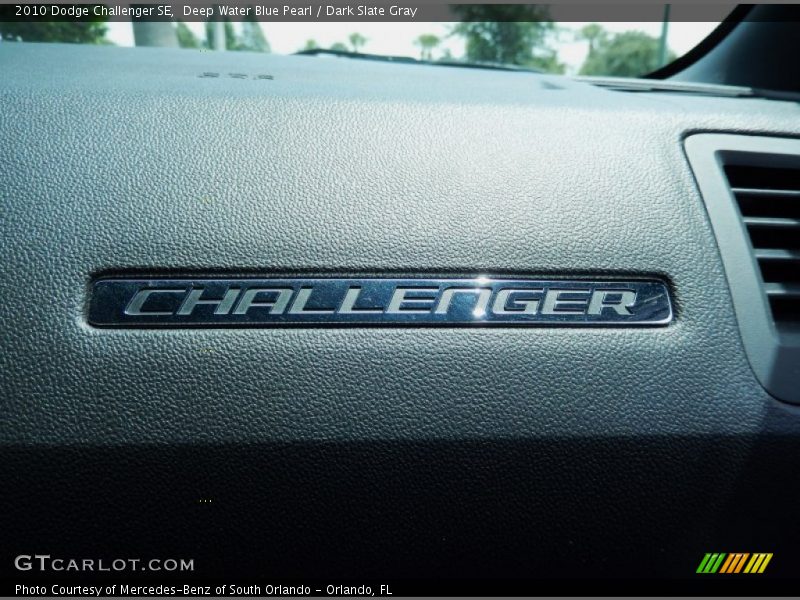 Deep Water Blue Pearl / Dark Slate Gray 2010 Dodge Challenger SE
