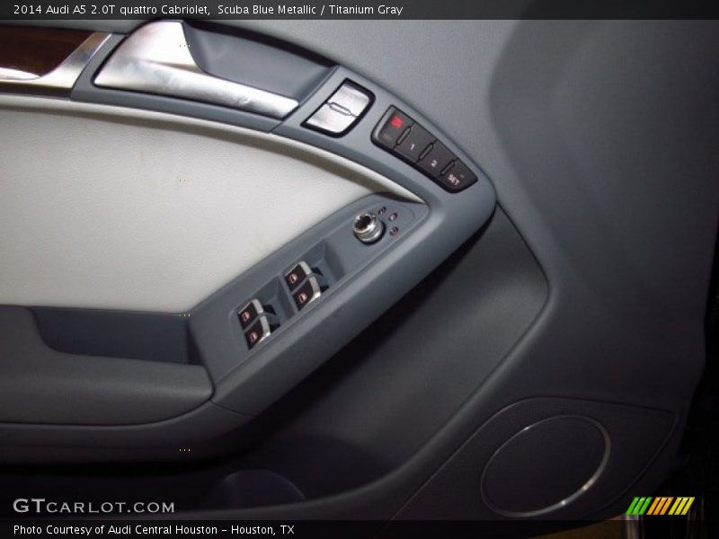 Scuba Blue Metallic / Titanium Gray 2014 Audi A5 2.0T quattro Cabriolet