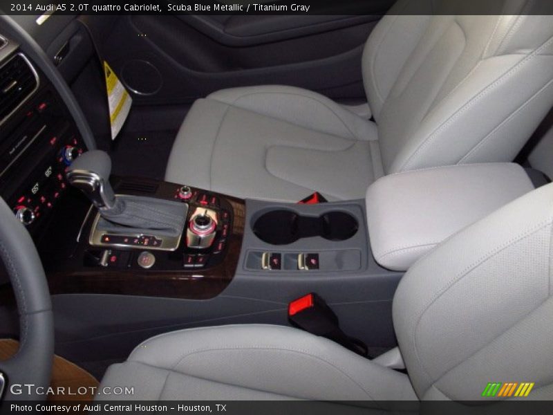 Scuba Blue Metallic / Titanium Gray 2014 Audi A5 2.0T quattro Cabriolet