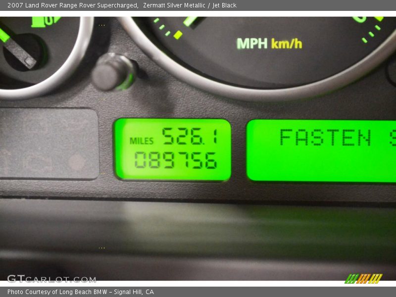 Zermatt Silver Metallic / Jet Black 2007 Land Rover Range Rover Supercharged