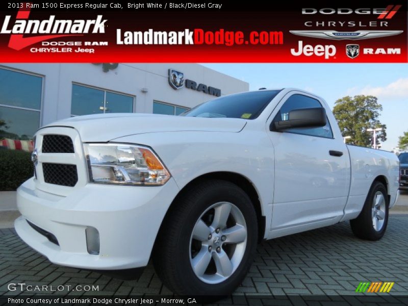 Bright White / Black/Diesel Gray 2013 Ram 1500 Express Regular Cab