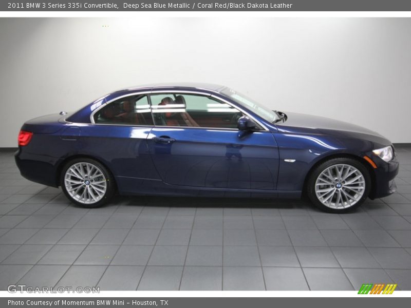 Deep Sea Blue Metallic / Coral Red/Black Dakota Leather 2011 BMW 3 Series 335i Convertible
