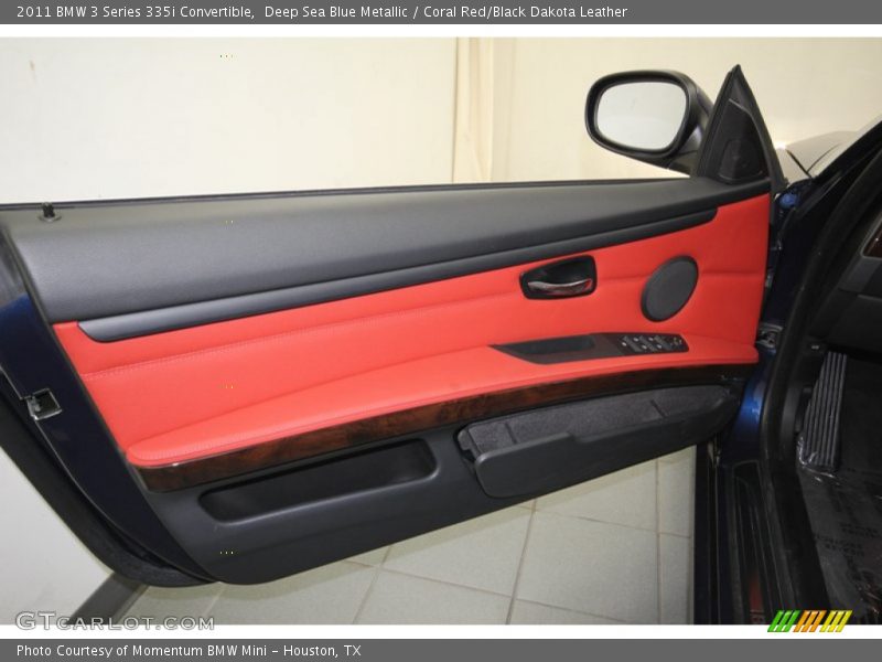 Deep Sea Blue Metallic / Coral Red/Black Dakota Leather 2011 BMW 3 Series 335i Convertible