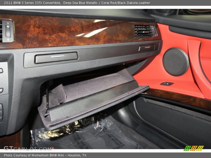 Deep Sea Blue Metallic / Coral Red/Black Dakota Leather 2011 BMW 3 Series 335i Convertible