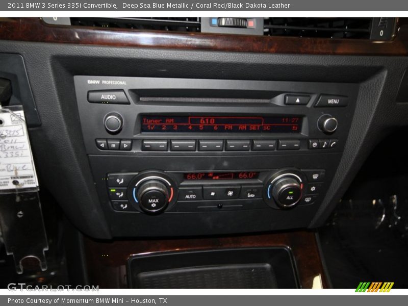 Deep Sea Blue Metallic / Coral Red/Black Dakota Leather 2011 BMW 3 Series 335i Convertible