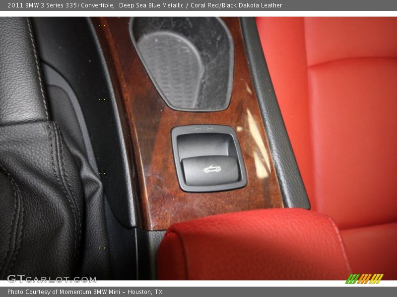 Deep Sea Blue Metallic / Coral Red/Black Dakota Leather 2011 BMW 3 Series 335i Convertible