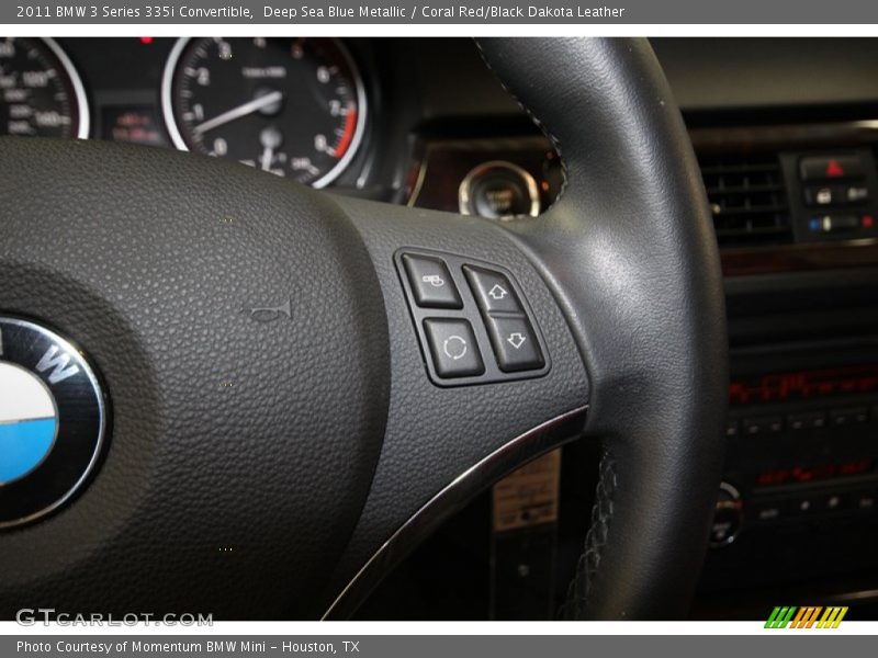 Deep Sea Blue Metallic / Coral Red/Black Dakota Leather 2011 BMW 3 Series 335i Convertible