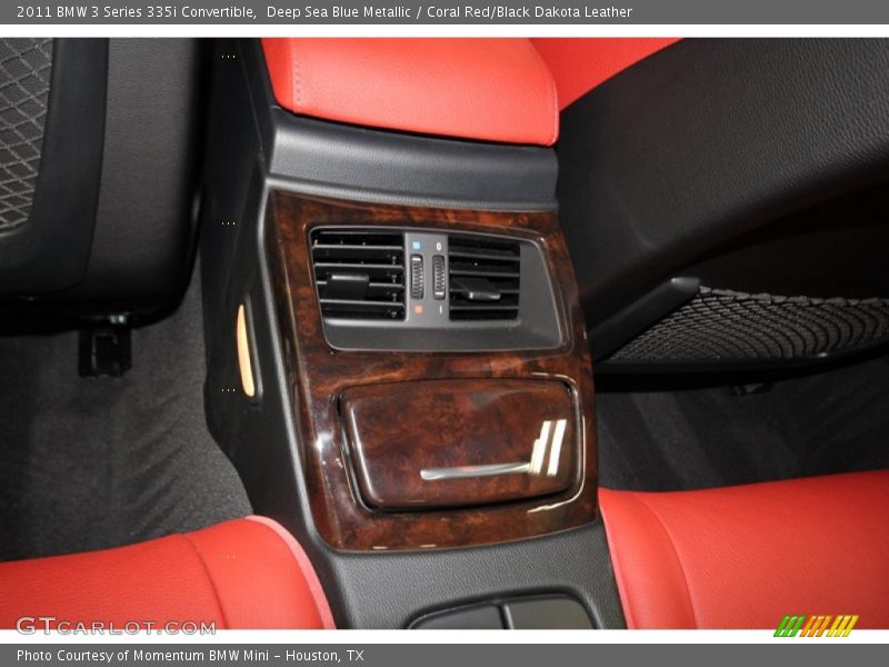 Deep Sea Blue Metallic / Coral Red/Black Dakota Leather 2011 BMW 3 Series 335i Convertible
