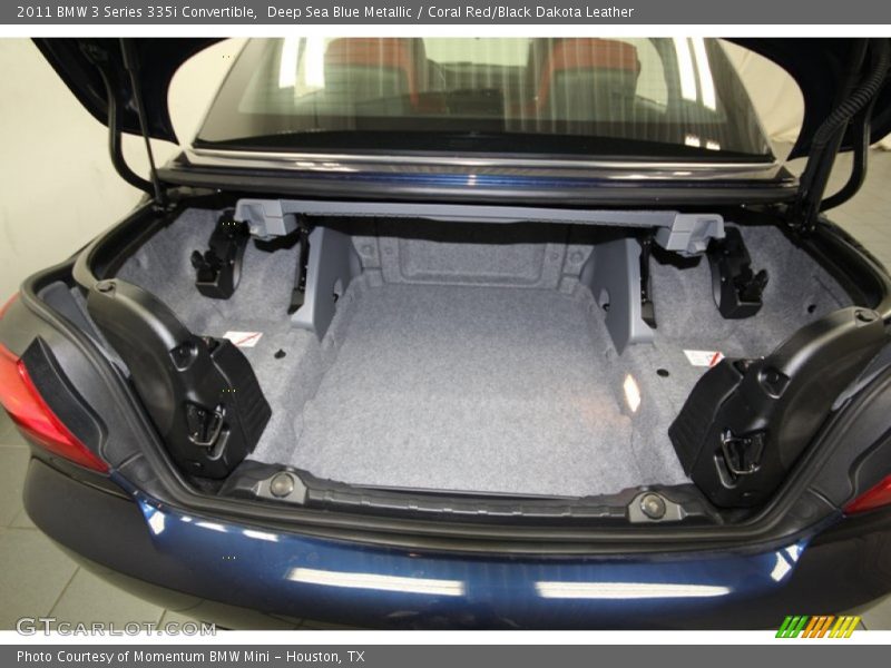 Deep Sea Blue Metallic / Coral Red/Black Dakota Leather 2011 BMW 3 Series 335i Convertible