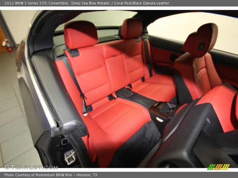 Deep Sea Blue Metallic / Coral Red/Black Dakota Leather 2011 BMW 3 Series 335i Convertible