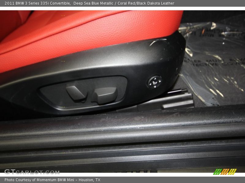 Deep Sea Blue Metallic / Coral Red/Black Dakota Leather 2011 BMW 3 Series 335i Convertible