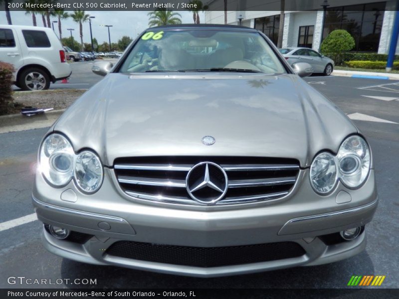 Pewter Metallic / Stone 2006 Mercedes-Benz CLK 500 Cabriolet