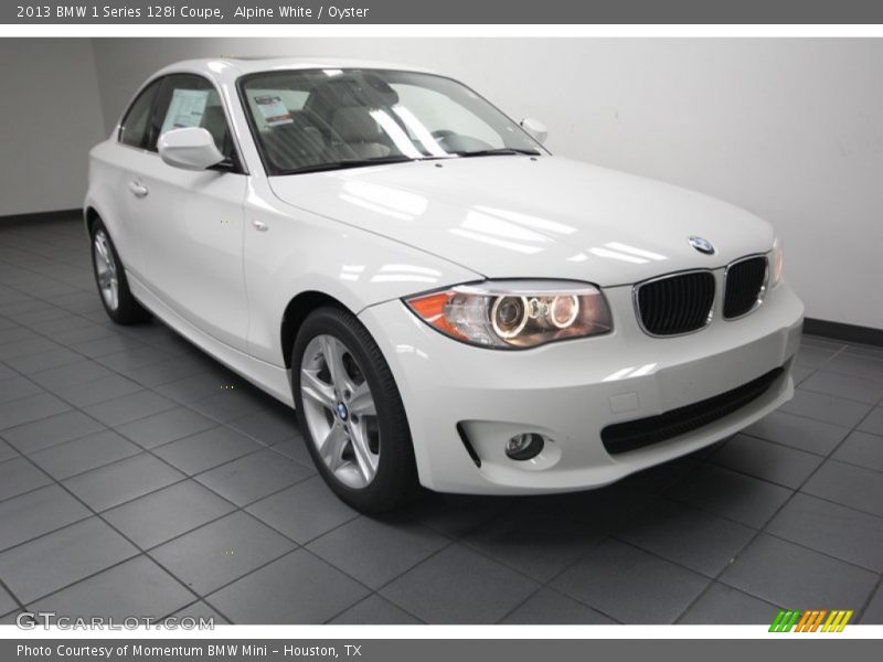 Alpine White / Oyster 2013 BMW 1 Series 128i Coupe