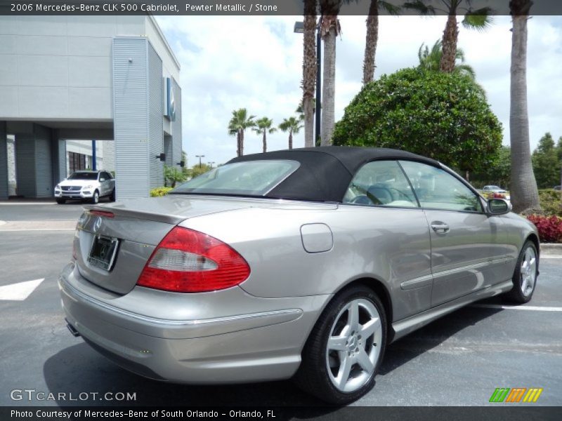 Pewter Metallic / Stone 2006 Mercedes-Benz CLK 500 Cabriolet