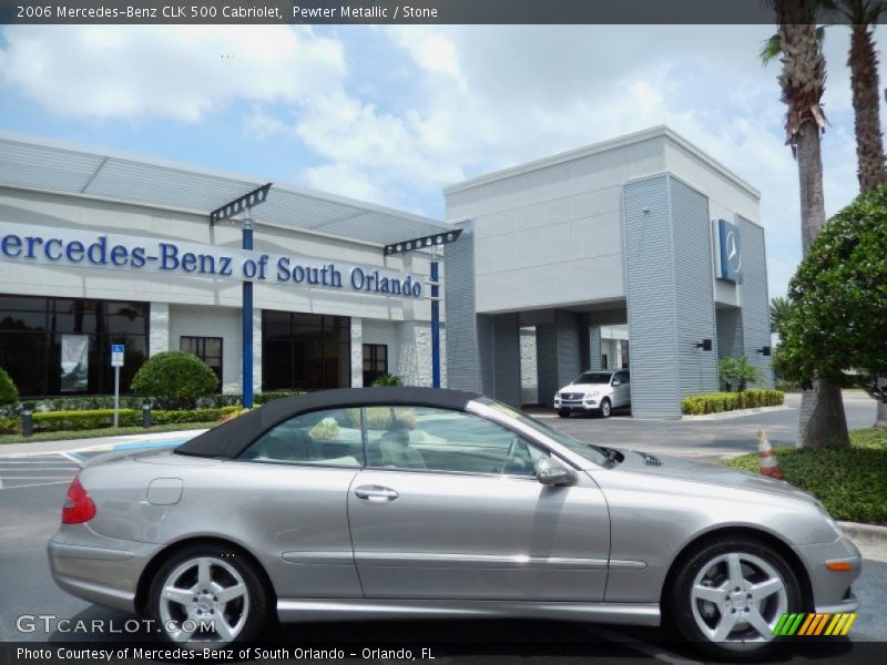 Pewter Metallic / Stone 2006 Mercedes-Benz CLK 500 Cabriolet