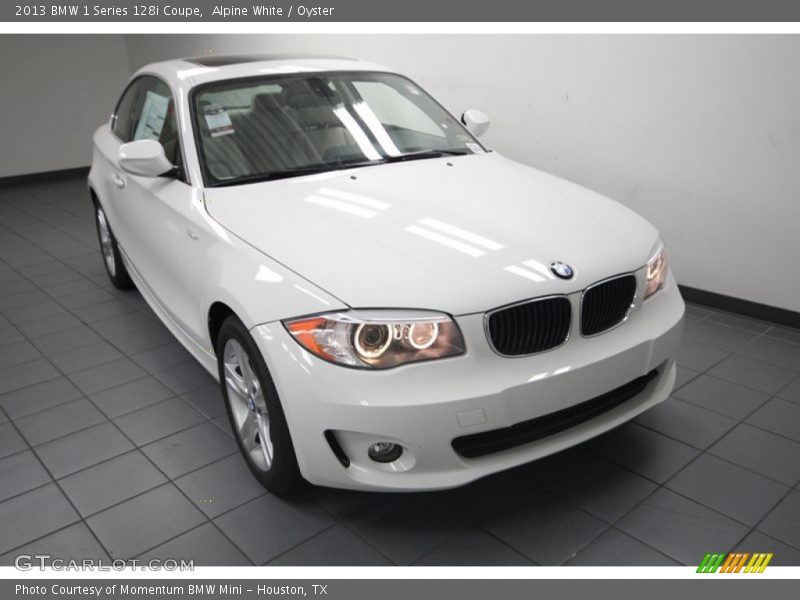 Alpine White / Oyster 2013 BMW 1 Series 128i Coupe