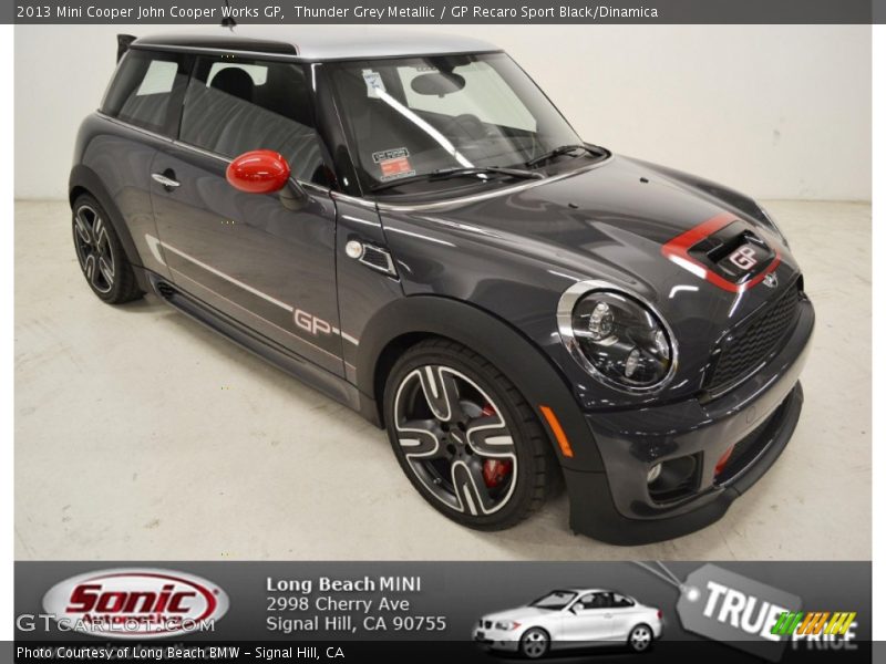 Thunder Grey Metallic / GP Recaro Sport Black/Dinamica 2013 Mini Cooper John Cooper Works GP