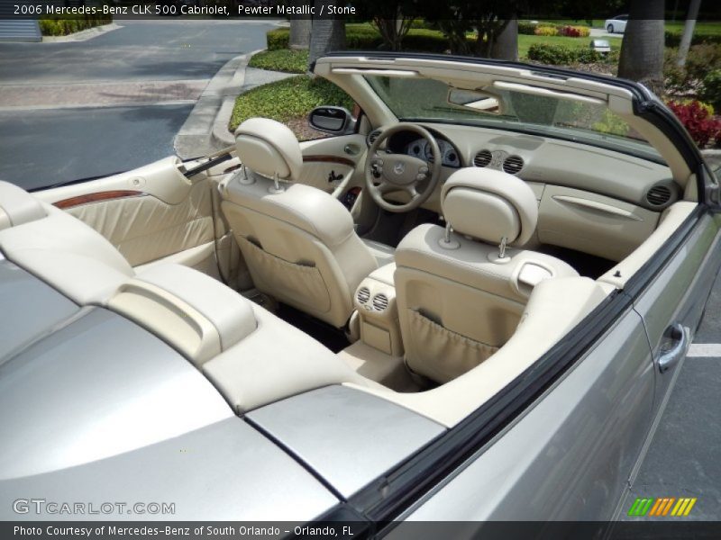 Pewter Metallic / Stone 2006 Mercedes-Benz CLK 500 Cabriolet