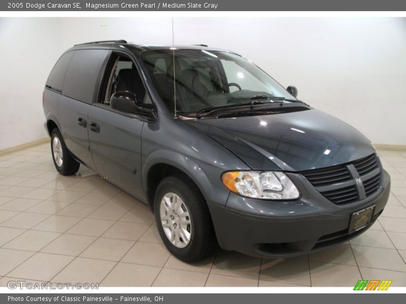 Magnesium Green Pearl / Medium Slate Gray 2005 Dodge Caravan SE