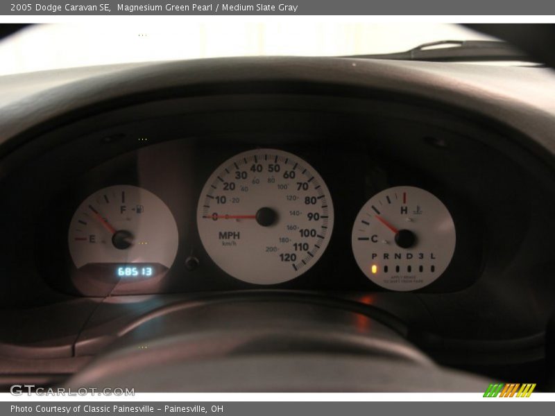 Magnesium Green Pearl / Medium Slate Gray 2005 Dodge Caravan SE