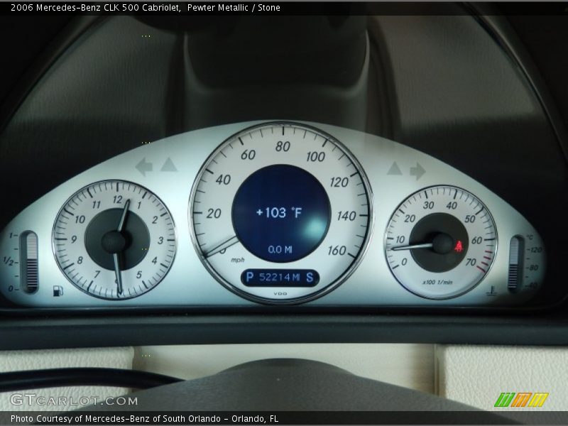  2006 CLK 500 Cabriolet 500 Cabriolet Gauges