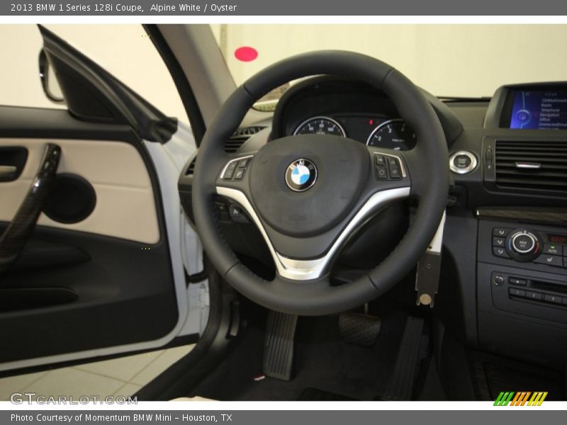 Alpine White / Oyster 2013 BMW 1 Series 128i Coupe