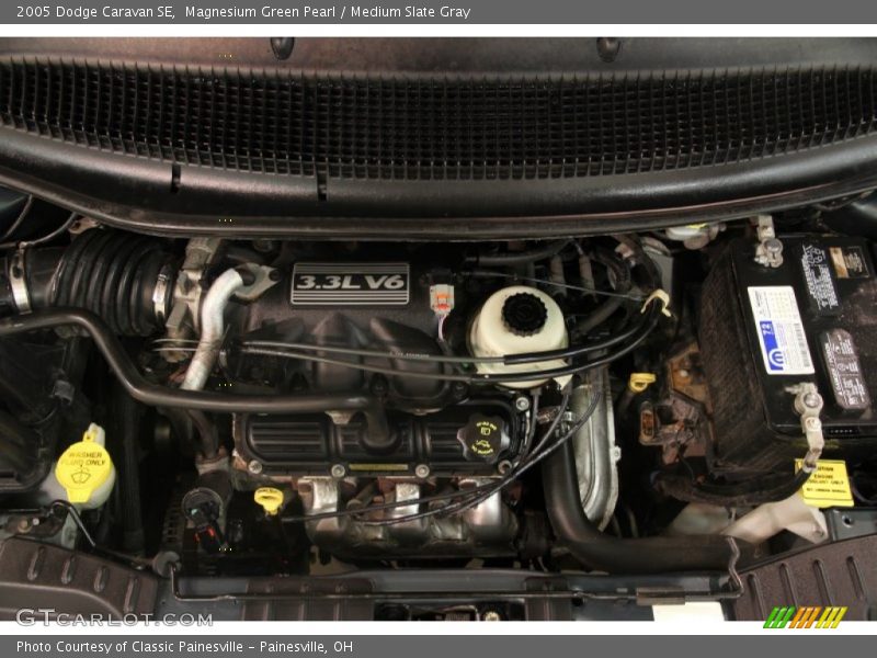 Magnesium Green Pearl / Medium Slate Gray 2005 Dodge Caravan SE