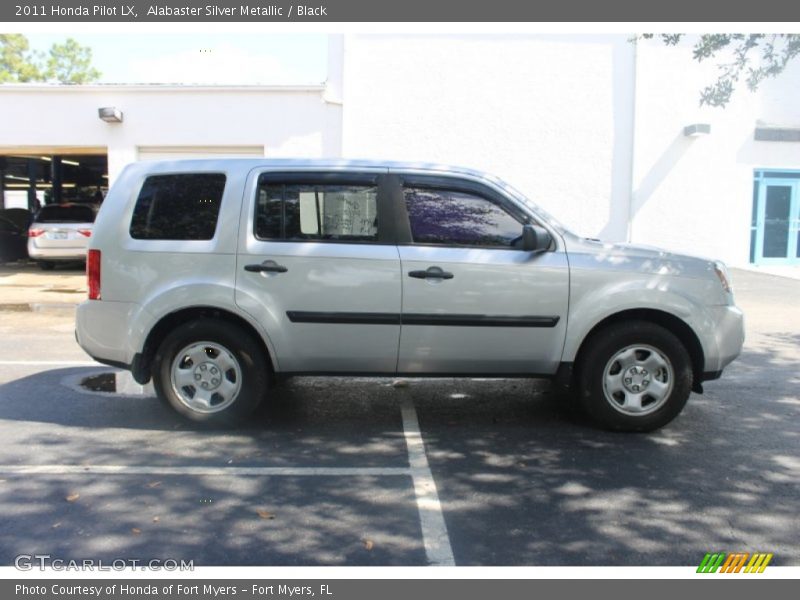 Alabaster Silver Metallic / Black 2011 Honda Pilot LX