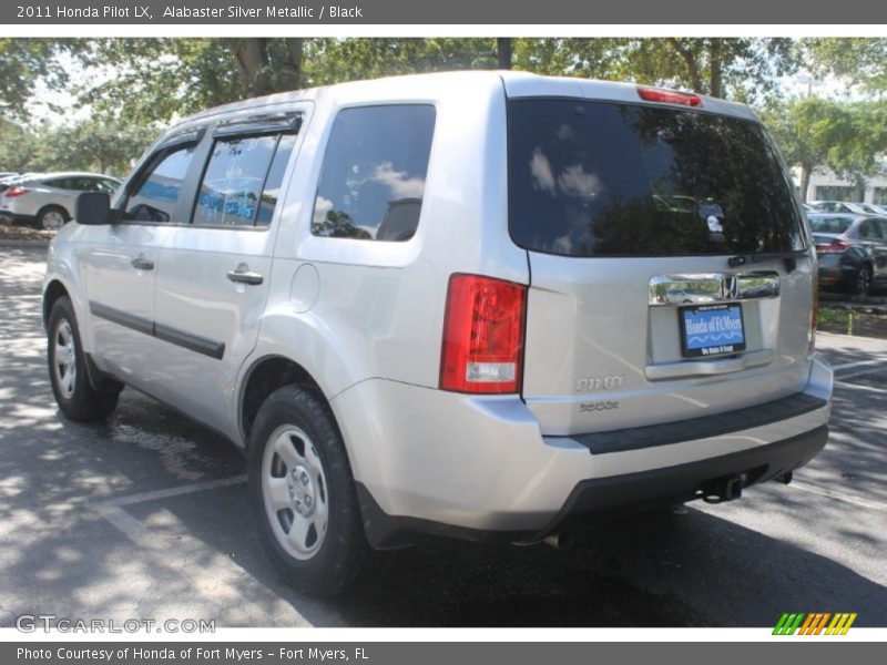 Alabaster Silver Metallic / Black 2011 Honda Pilot LX