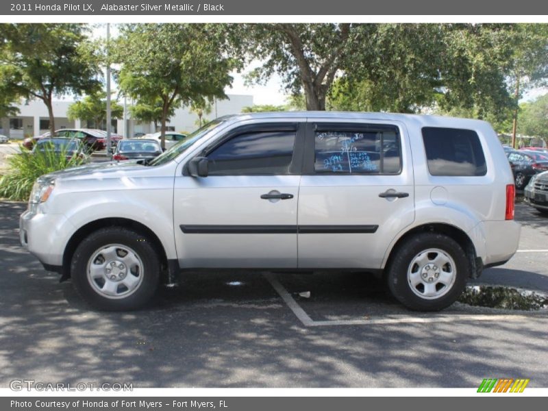 Alabaster Silver Metallic / Black 2011 Honda Pilot LX