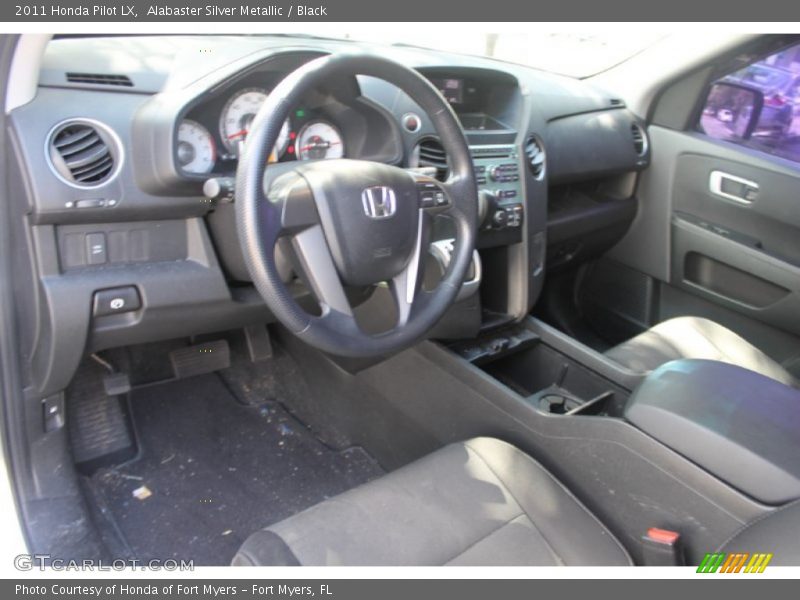 Alabaster Silver Metallic / Black 2011 Honda Pilot LX