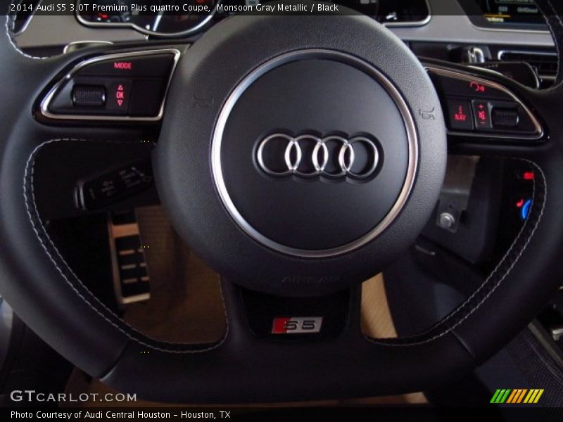 Monsoon Gray Metallic / Black 2014 Audi S5 3.0T Premium Plus quattro Coupe