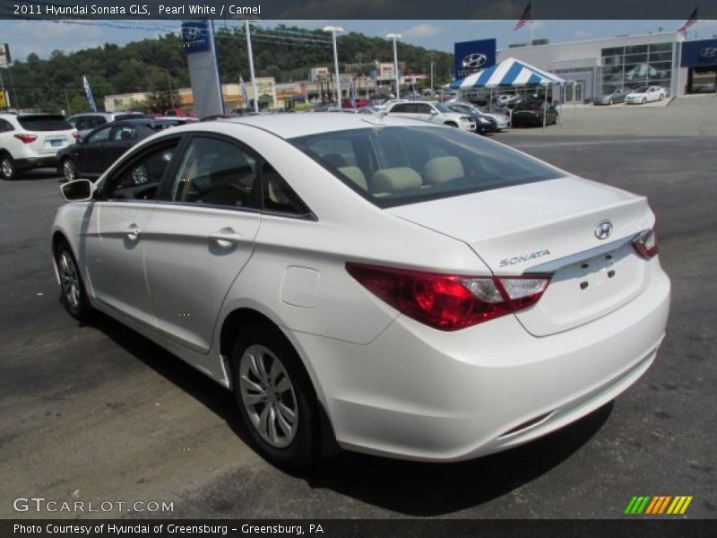 Pearl White / Camel 2011 Hyundai Sonata GLS