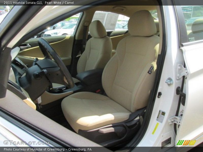 Pearl White / Camel 2011 Hyundai Sonata GLS