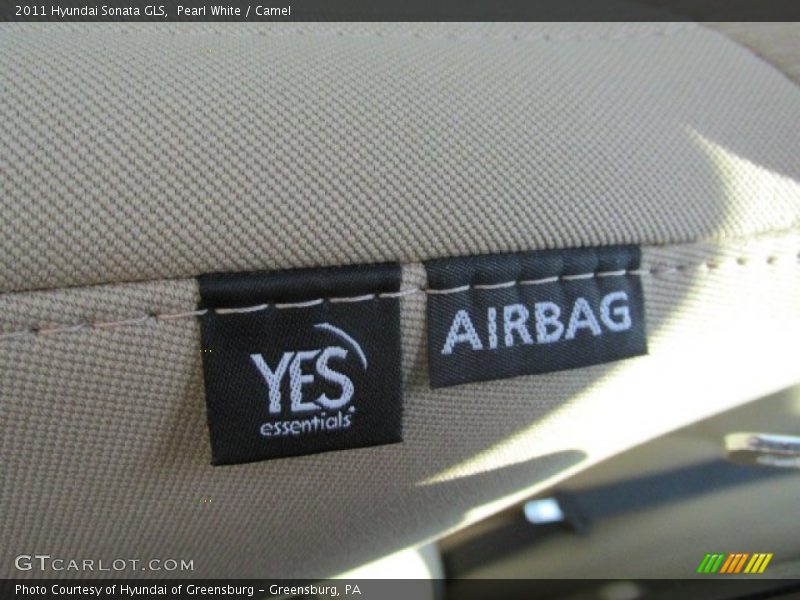 Pearl White / Camel 2011 Hyundai Sonata GLS